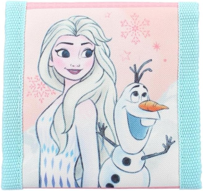 Portefeuille rose La Reine des Neiges pour fille, 10 cm