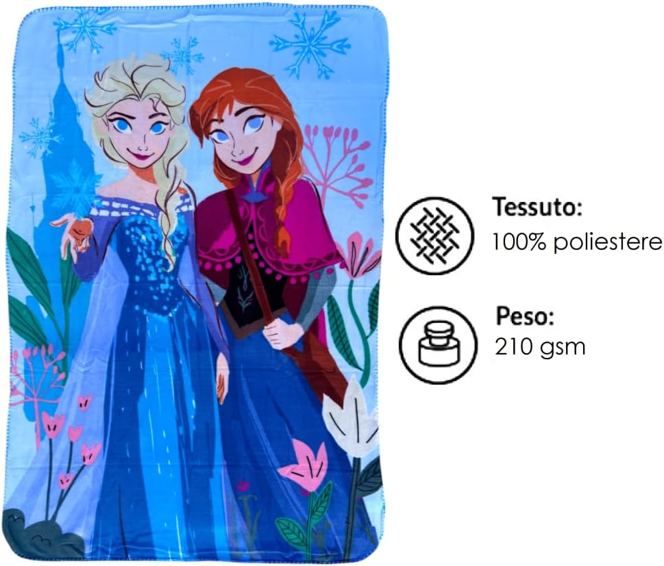 Plaid enfant Frozen polaire 100 x 150 en 100 % polyester 210 gsm – Image 3