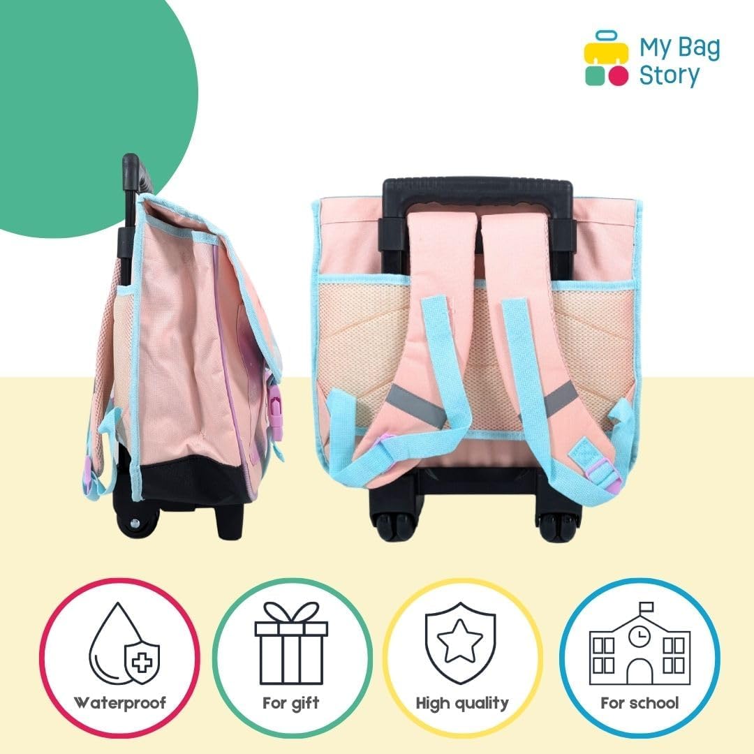 Cartable trolley La Reine des Neiges 38 cm avec roulettes et bretelles réglables – Image 5
