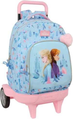 Sac à dos à roulettes Frozen La Reine des Neiges Ice Magic amovible 33 x 22 x 45 cm bleu