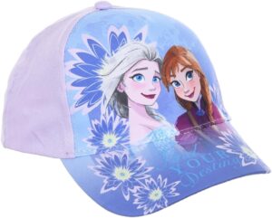 Casquette réglable Disney Frozen pour enfants avec visière anti-UV