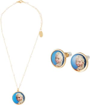 Parure d’amitié Stitch Disney pour enfant avec collier, bracelet et boucles d’oreille