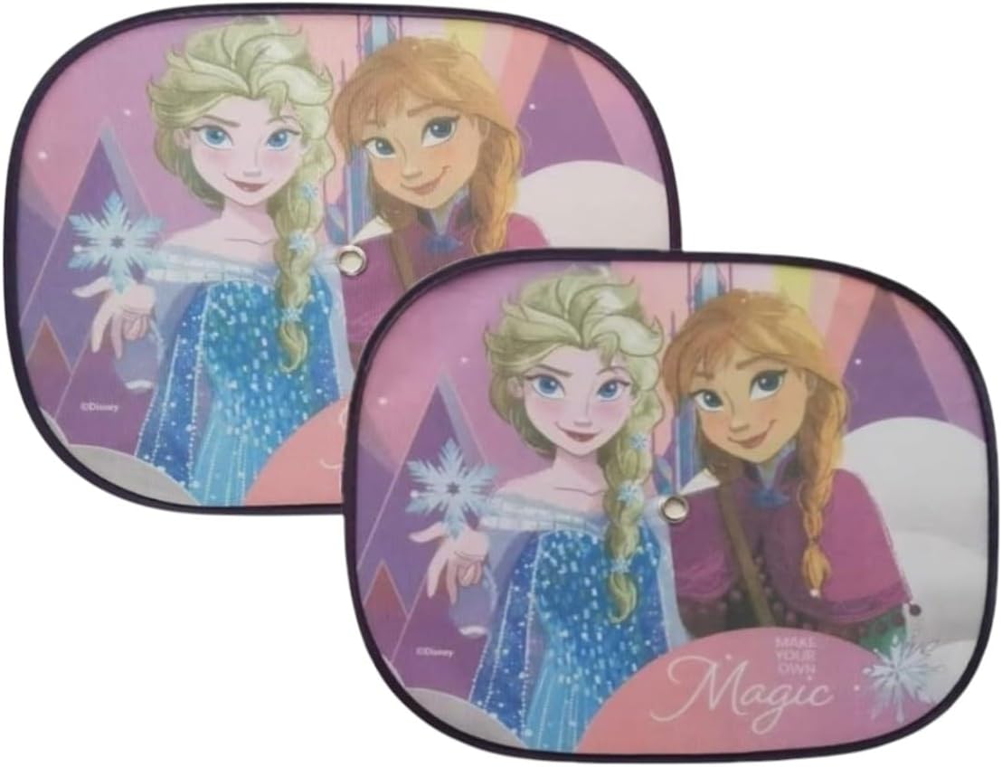Paire de pare-soleils latéraux Disney Frozen 44 x 35 cm pour voiture