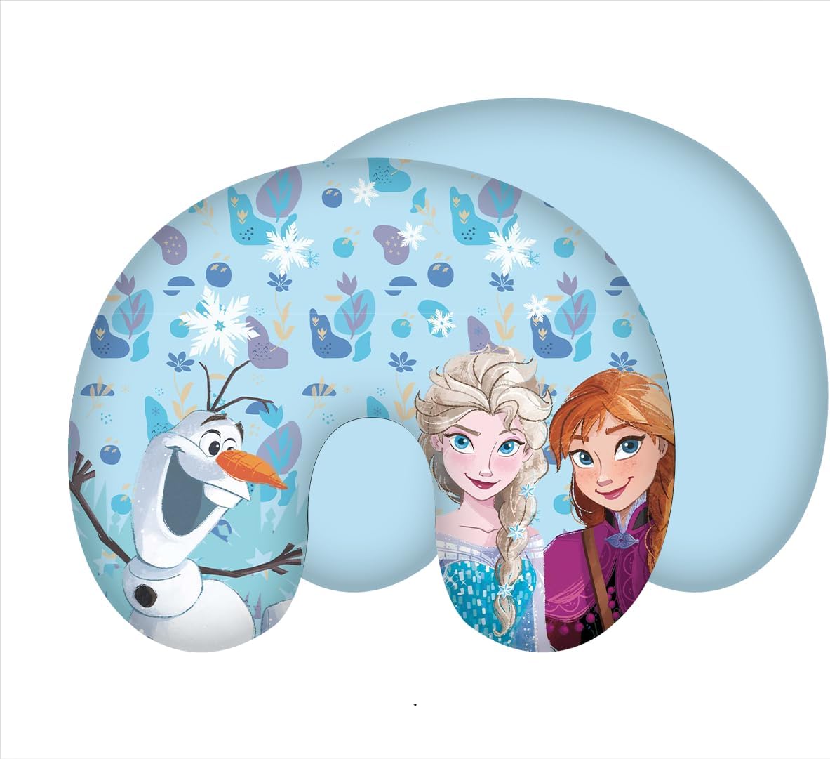 Coussin de voyage Disney La Reine des Neiges Anna, Elsa et Olaf en 100 % polyester