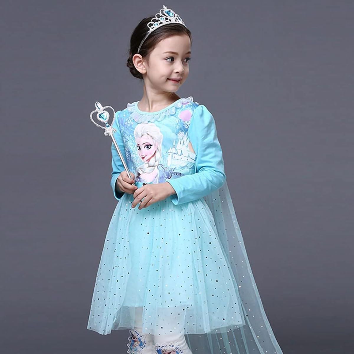 Set d’accessoires Elsa bleu 5 pièces pour costume princesse – Image 7