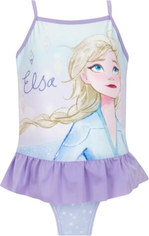 Maillot de bain Disney Reine des Neiges Elsa fille à volants