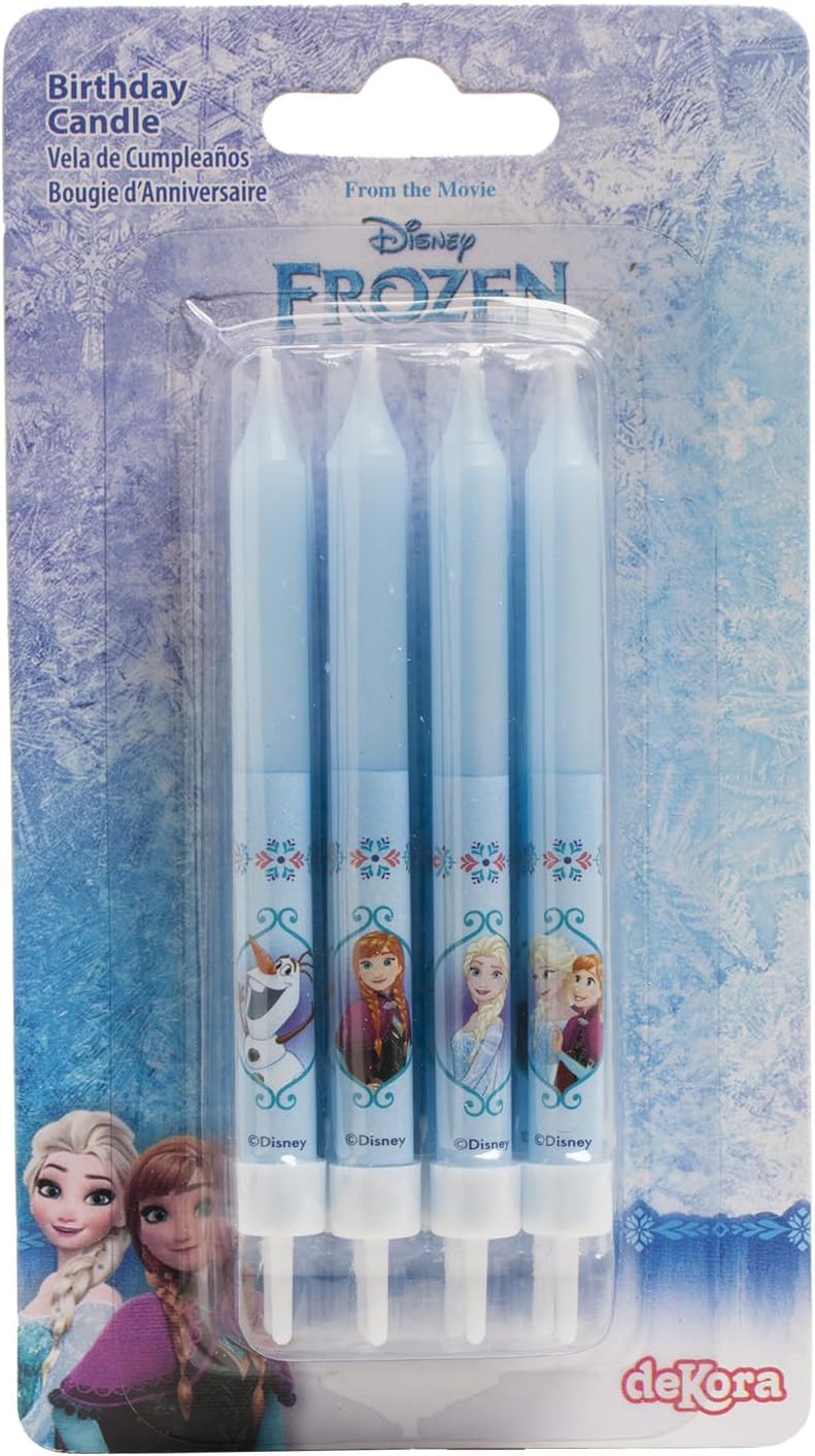 Bougies bâtonnet bleues Reine des Neiges Rozenn, lot de 8 – Image 3