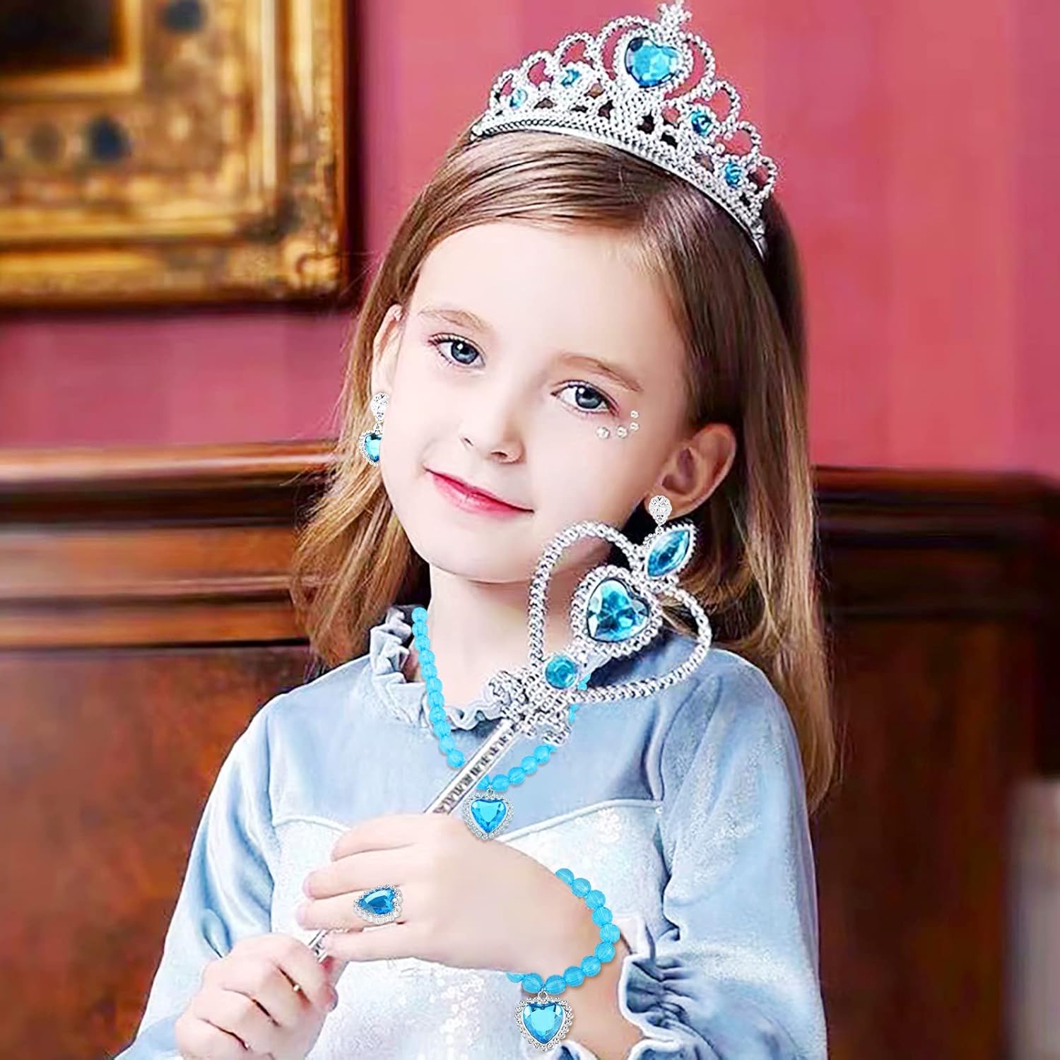 Coffret 8 accessoires Elsa La Reine des Neiges avec bague et tresse – Image 5