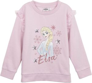 Sweat à capuche La Reine des Neiges en coton brossé avec Elsa et Anna pour enfant