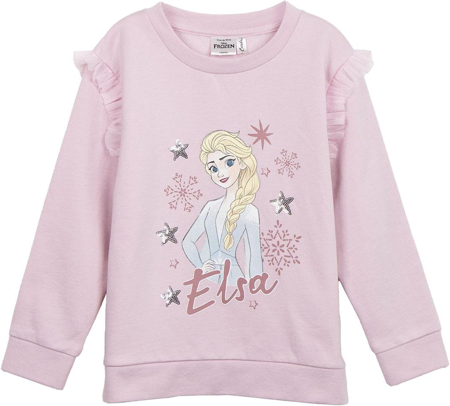 Sweat à capuche La Reine des Neiges en coton brossé avec Elsa et Anna pour enfant