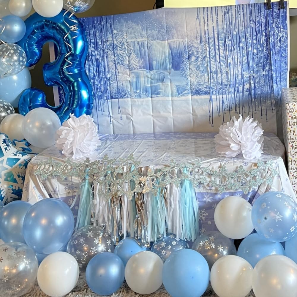 Toile de fond photo La Reine des Neiges avec Blanche Neige et glace – Image 3
