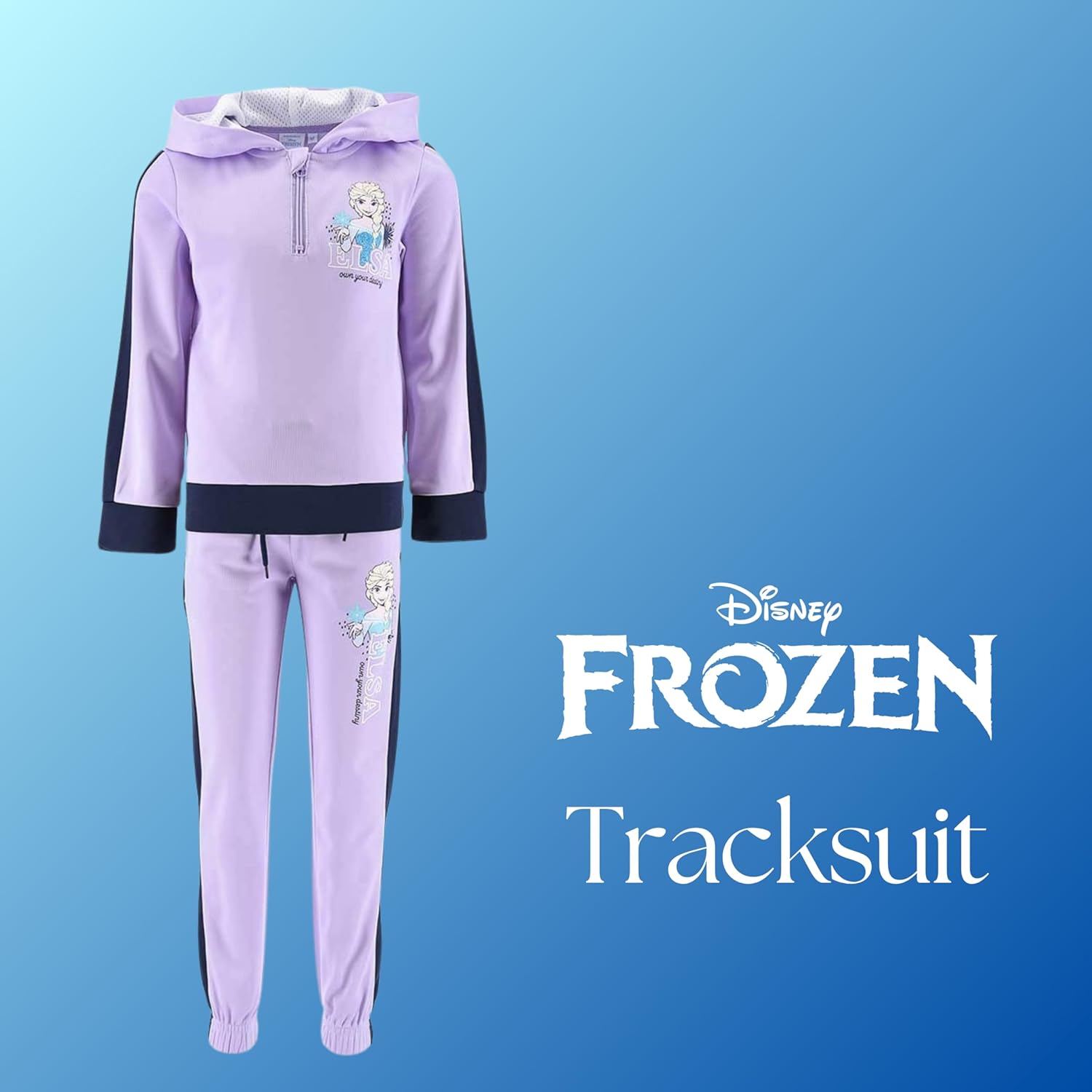 Survêtement Disney Elsa violet 2 pièces pour fille, La Reine des Neiges – Image 3
