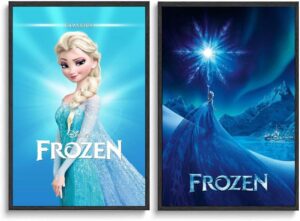 Affiches sur toile La Reine des Neiges style 7, lot de 2