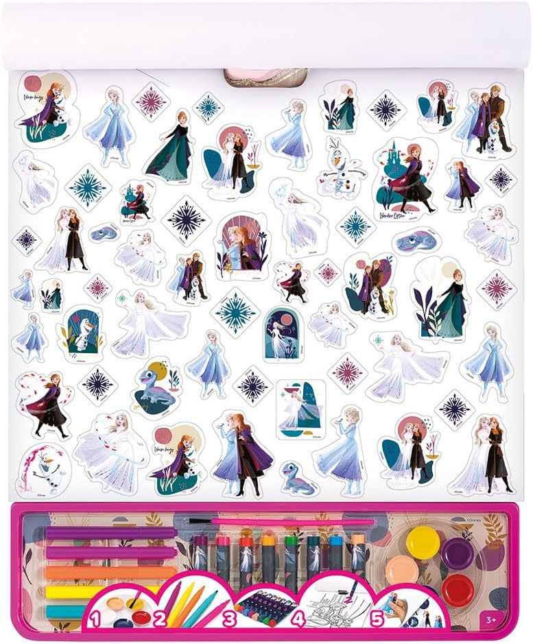 Bloc d'activités 5 en 1 Cefa Toys La Reine des Neiges avec 25 feuilles FSC – Image 3