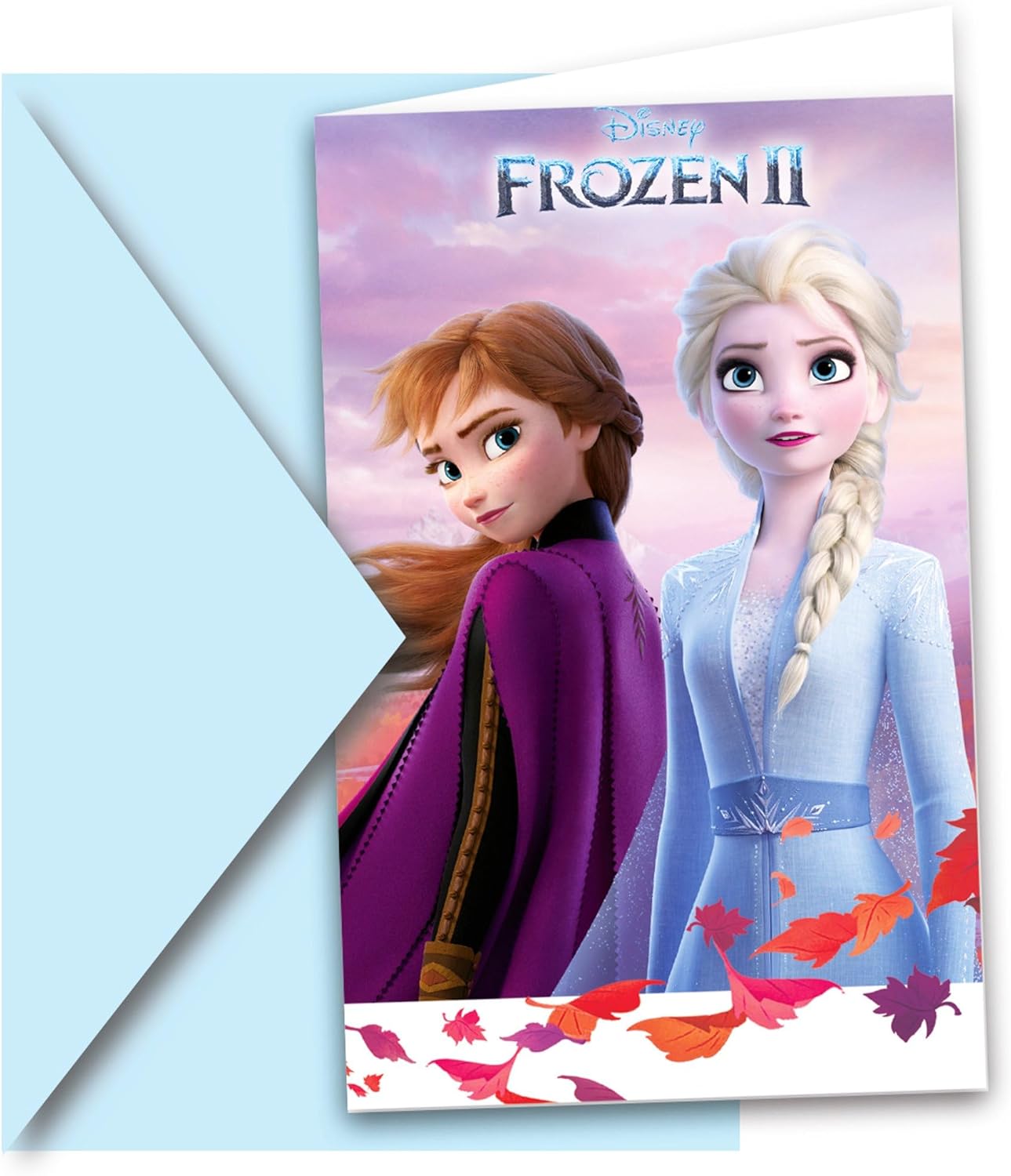 Cartes d'invitation Elsa et Anna La Reine des neiges 2 avec enveloppes, lot de 6