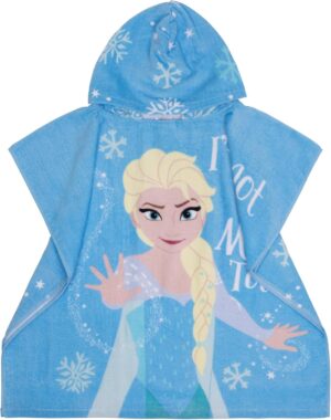 Poncho de bain à capuche Disney La Reine des Neiges Elsa bleu