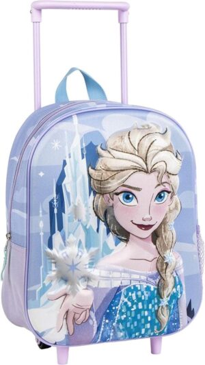 Sac à dos scolaire à roulettes Disney La Reine des Neiges Elsa, poignée extensible