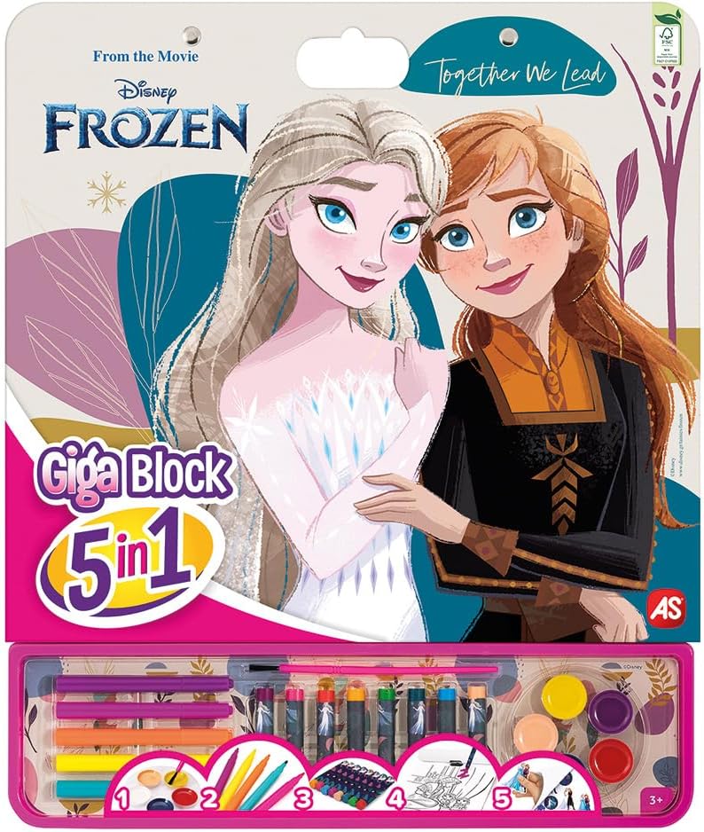 Bloc d'activités 5 en 1 Cefa Toys La Reine des Neiges avec 25 feuilles FSC