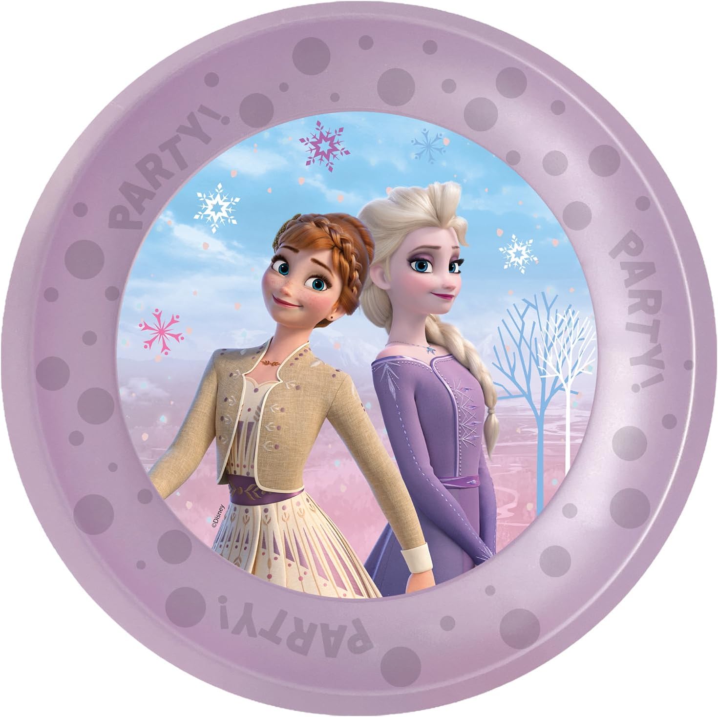 Assiettes réutilisables Frozen II Anna et Elsa en plastique, lot de 4 – Image 2