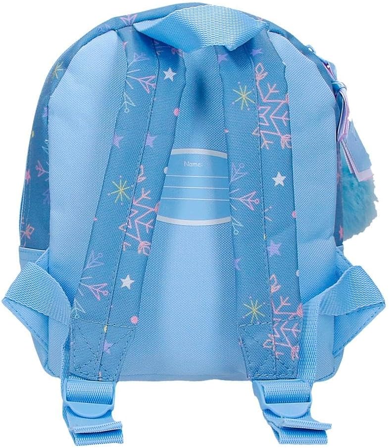 Sac à dos Disney La Reine des Neiges bleu en polyester avec pompon – Image 3