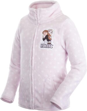 Veste polaire enfant Reine des Neiges lilas à col montant