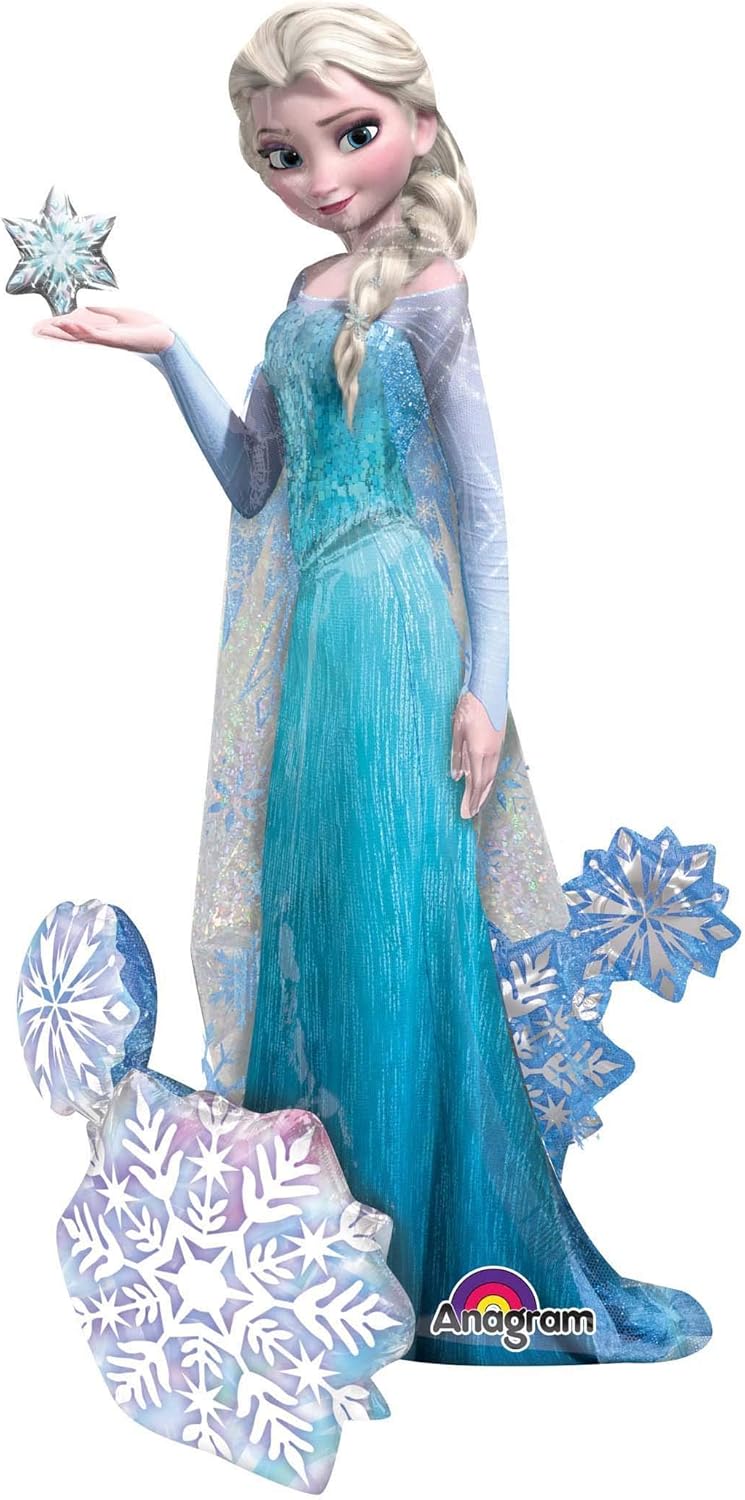 Ballon Air Walkers Elsa La Reine des Neiges 88 cm h 144 cm bleu