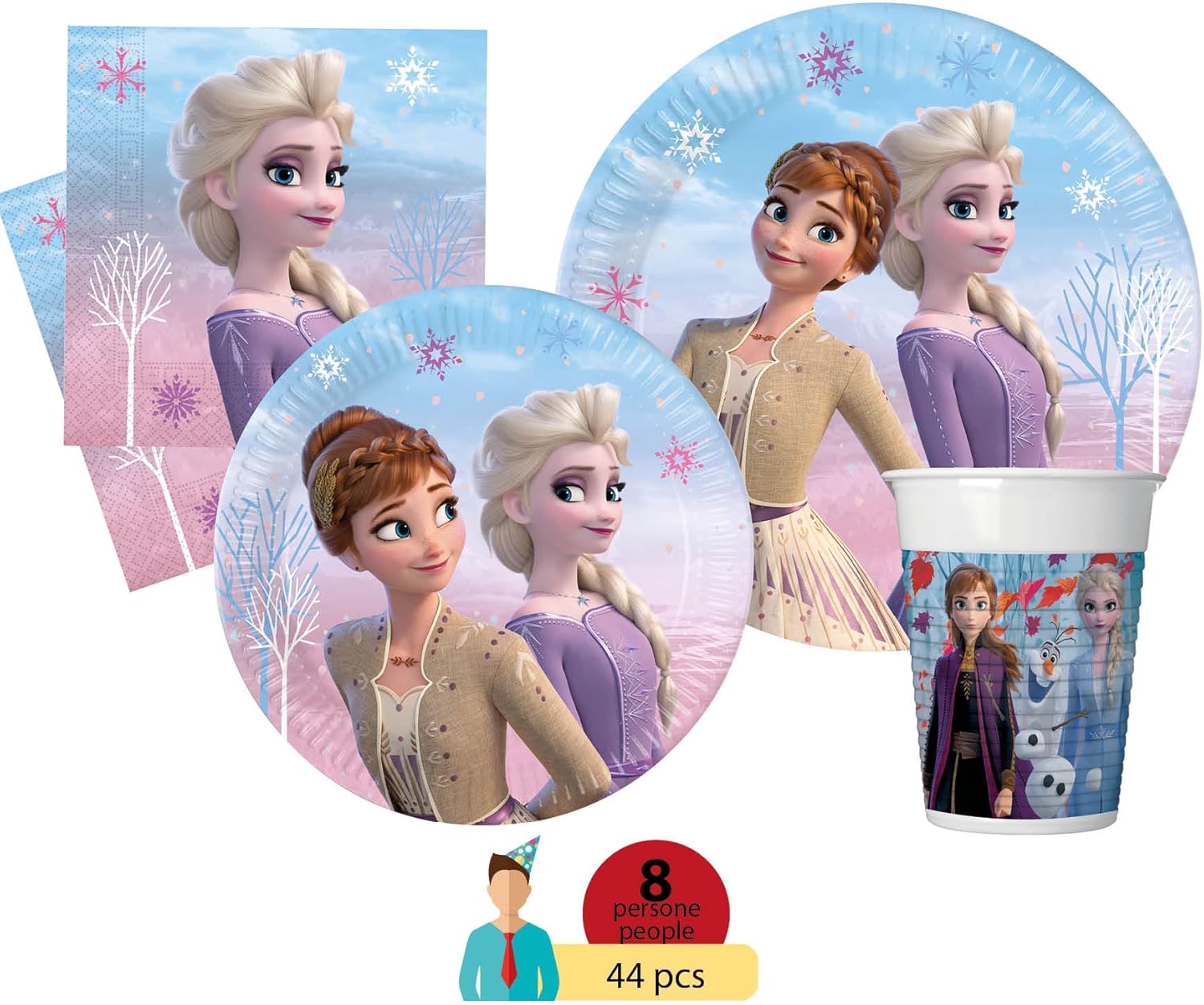 Set de fête Disney Frozen II Wind Spirit, 44 pièces pour 8 – Image 2