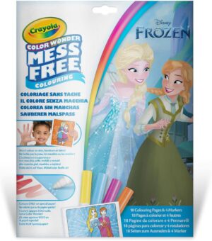 Kit Color Wonder La Reine des Neiges avec 18 pages et 4 feutres anti-tache