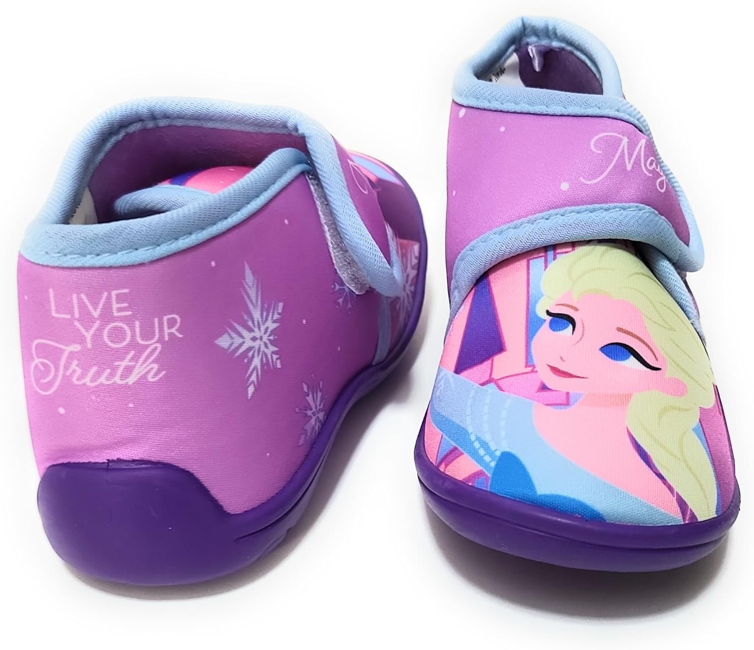 Chaussons demi-bottes Disney La Reine des Neiges Elsa à velcro pour fille – Image 3