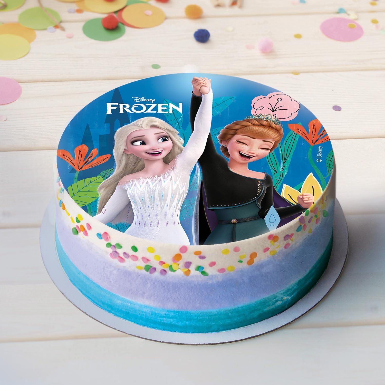 Disque comestible Anna et Elsa La Reine des Neiges 15,5 – Image 4