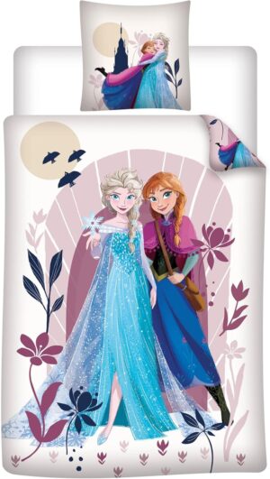 Parure de lit Disney Reine des Neiges réversible Elsa et Anna, 1 personne