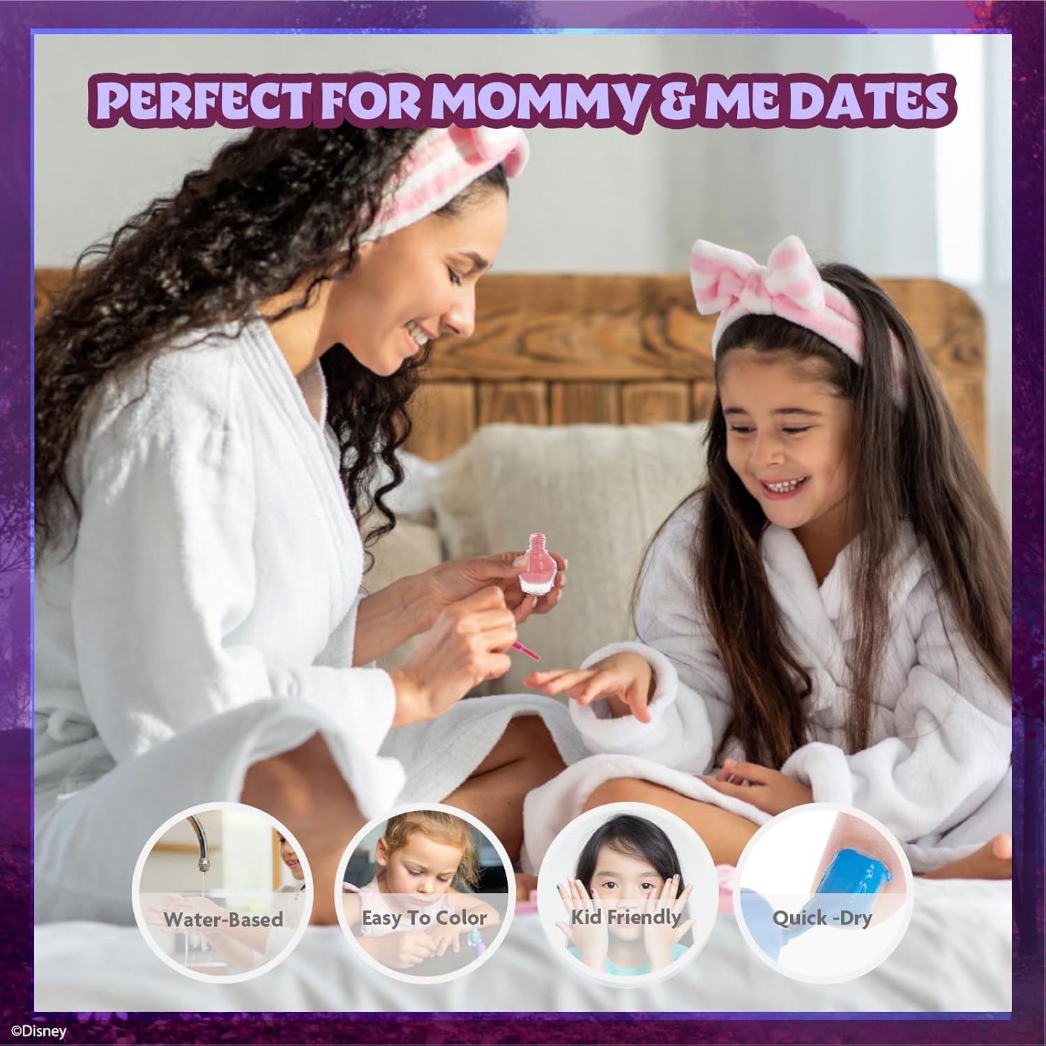 Kit Disney Frozen 2 de vernis à ongles non toxique pour enfants avec espaceurs d'orteils, 12 pièces – Image 4