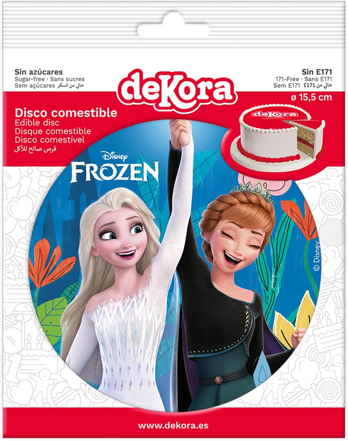 Disque comestible Anna et Elsa La Reine des Neiges 15,5 – Image 2