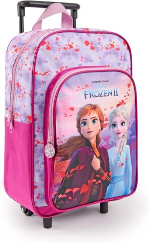 Sac à dos à roulettes Disney Frozen 2 Elsa Anna pour maternelle 36x25x12 cm
