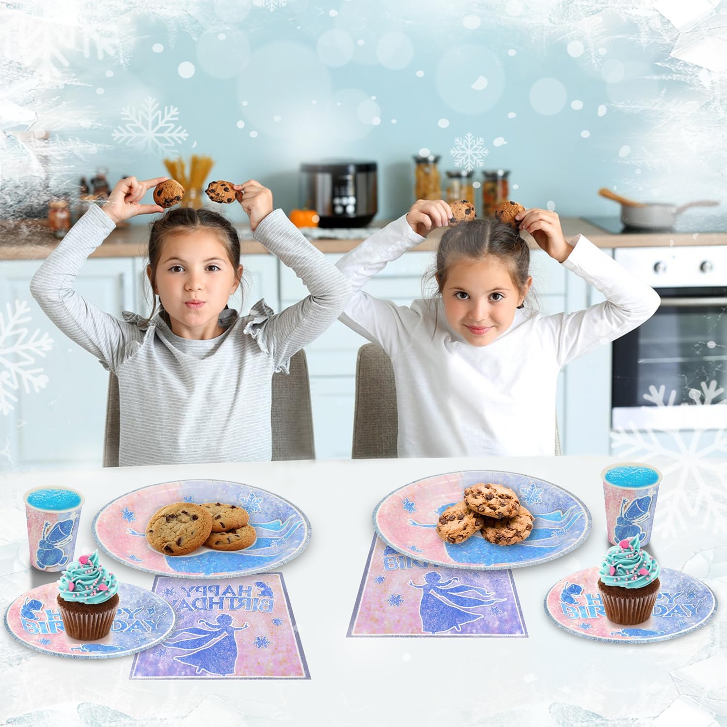 Vaisselle La Reine des Neiges 50 pièces pour 10 invités – Image 5