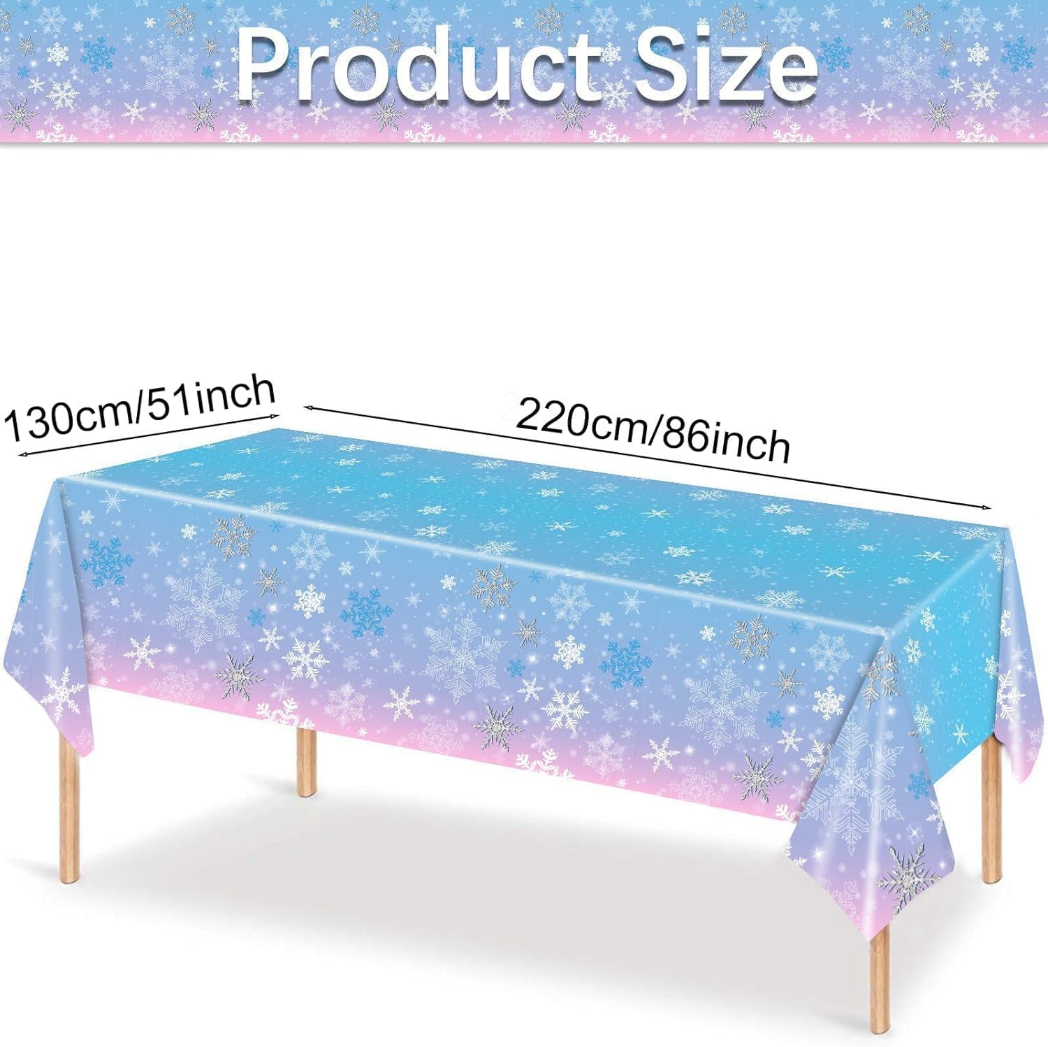 Nappe flocon de neige La Reine des neiges, 1 pièce – Image 3