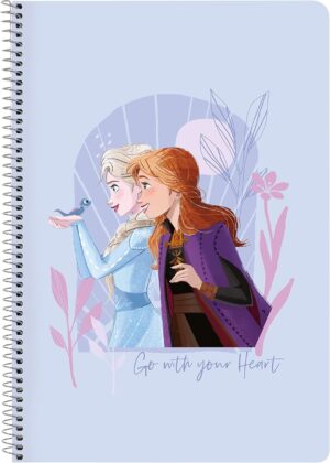 Carnet A4 Frozen Believe lila avec 80 volets