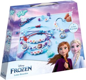 Kit bracelets lettres La Reine des Neiges Anna, Elsa et Olaf Totum 681460