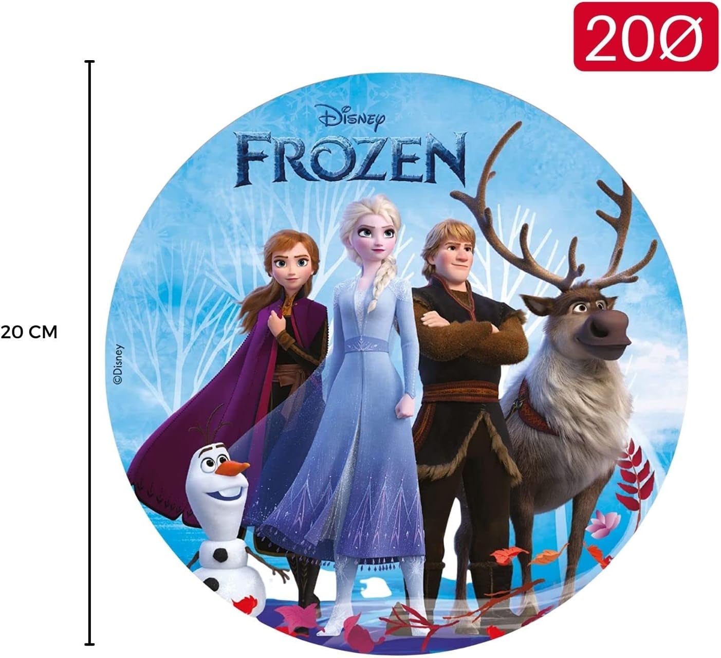 Disque azyme comestible 20 La Reine des Neiges pour gâteau d'anniversaire – Image 5