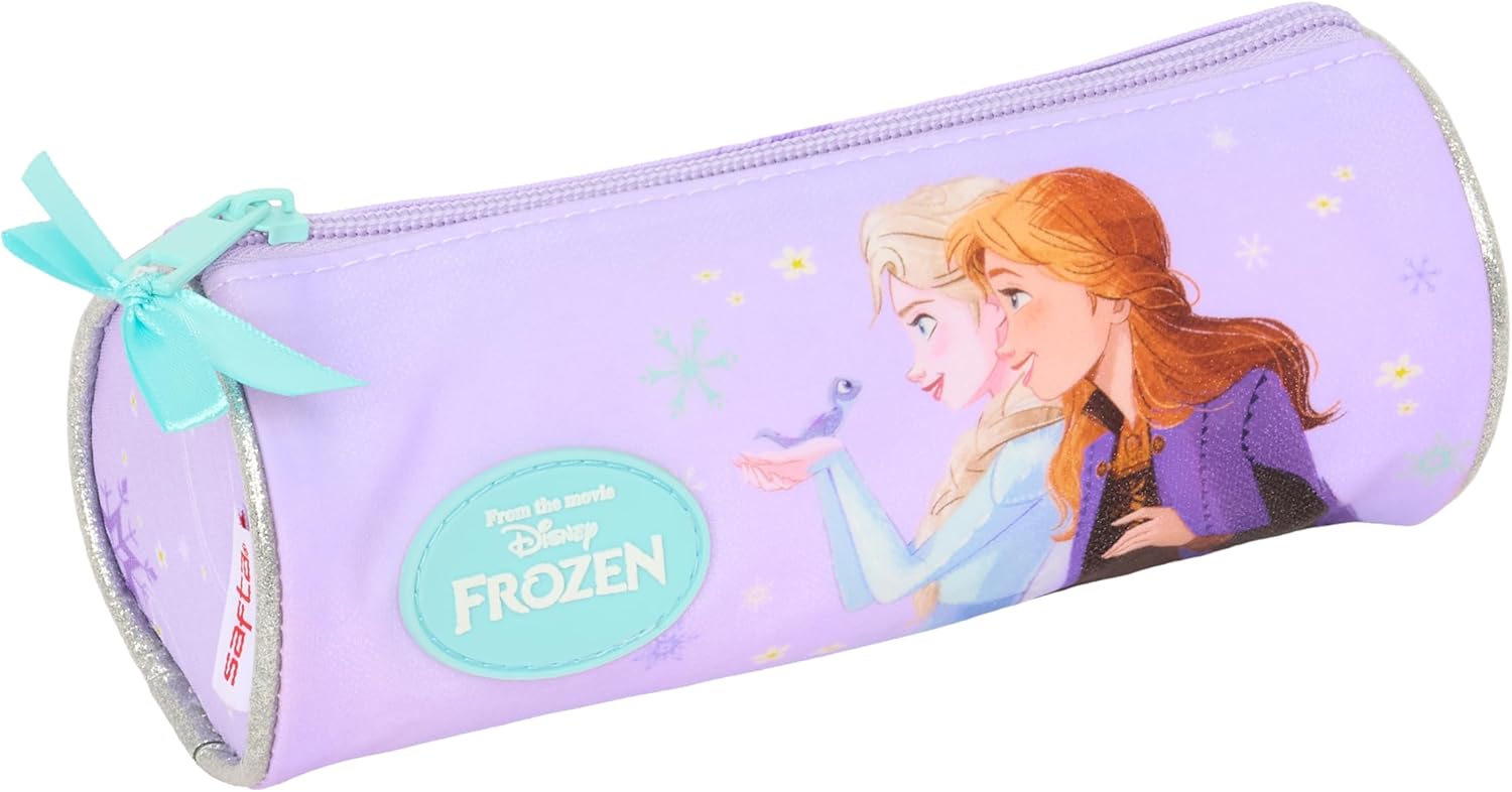 Trousse ronde La Reine des Neiges Spirit lilas 20 x 7 cm