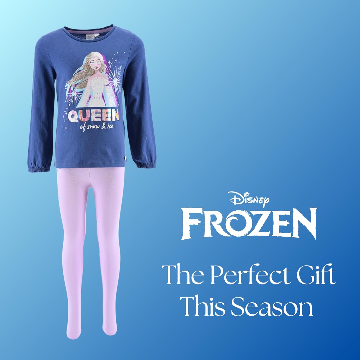 Ensemble 2 pièces Disney Elsa La Reine des Neiges bleu, sweat et legging – Image 8