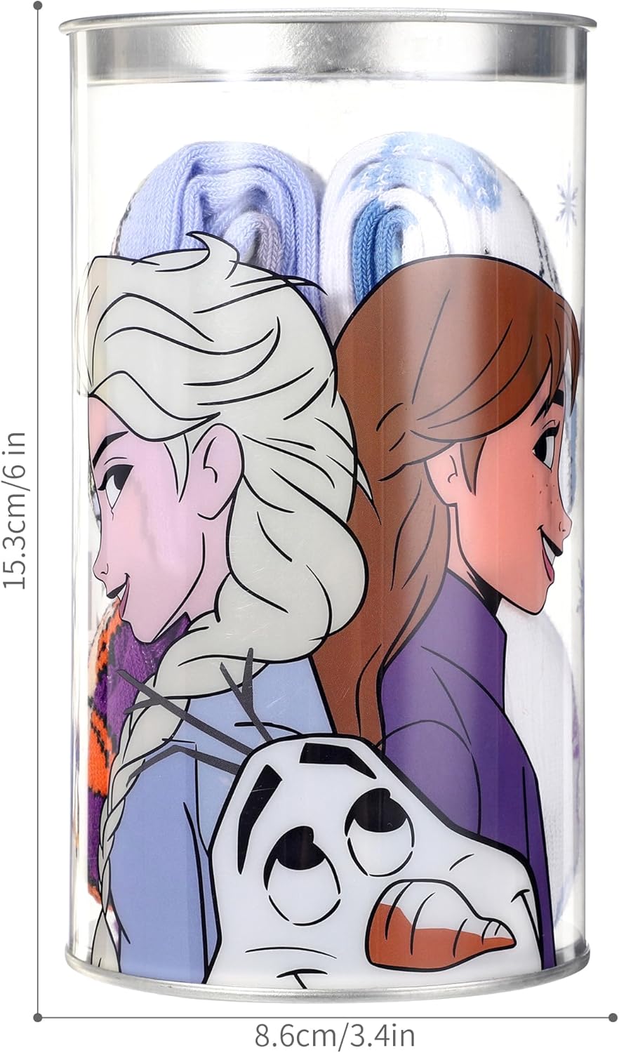Lot de 4 paires de chaussettes Disney La Reine des Neiges en coton avec tirelire ronde – Image 4
