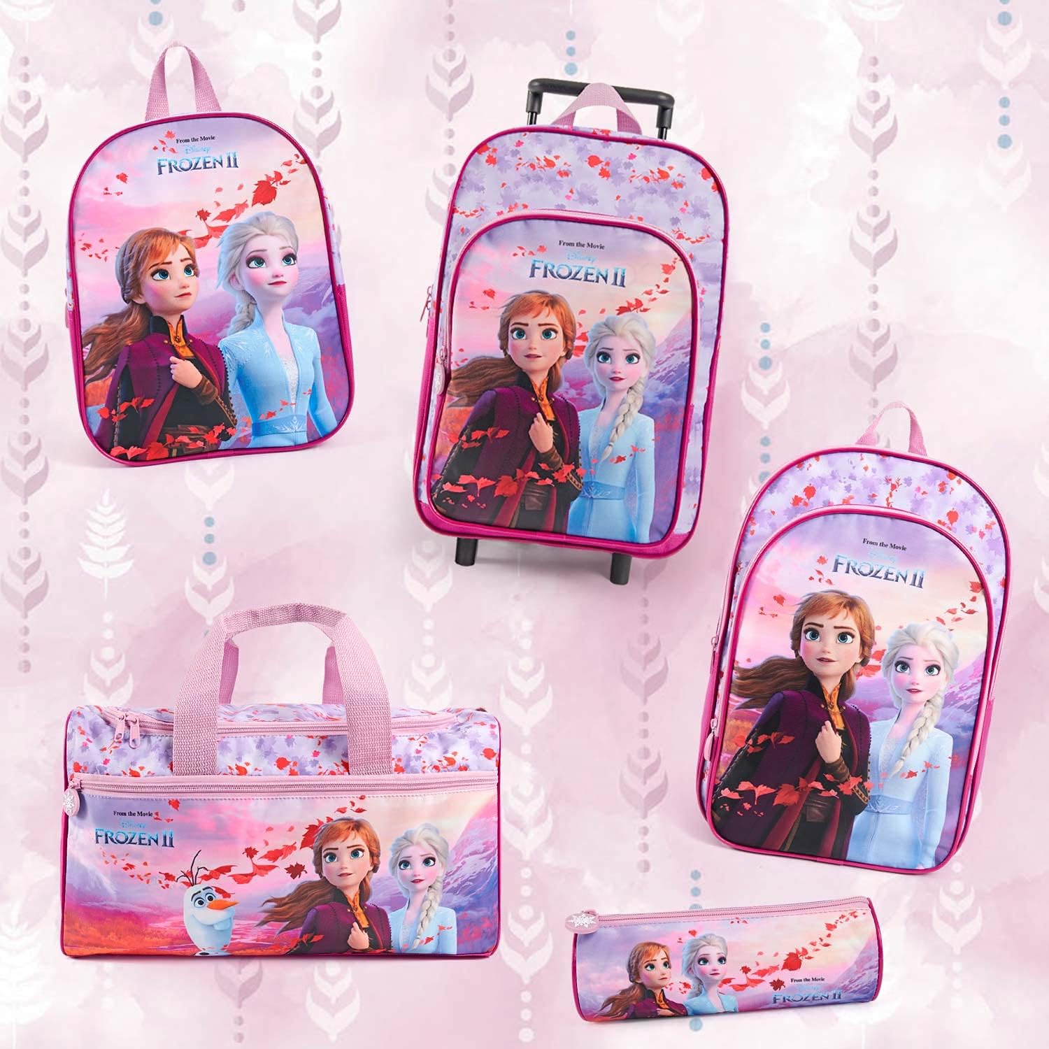 Sac à dos scolaire Disney Frozen 2 Elsa et Anna avec poche avant 36x25x12 cm – Image 7