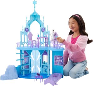 Palais de glace d’Elsa Disney La Reine des Neiges avec Olaf et 21 accessoires
