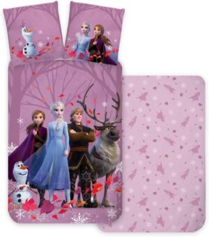 Parure de lit Frozen réversible en coton, Elsa et ses amis