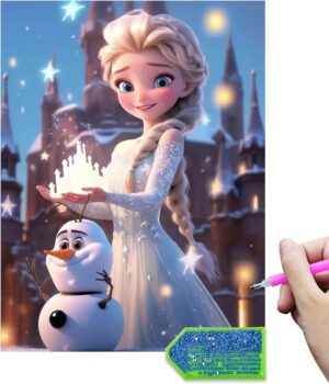 Kit de peinture diamant 5D Reine des Neiges Eisa 30 x 40 cm