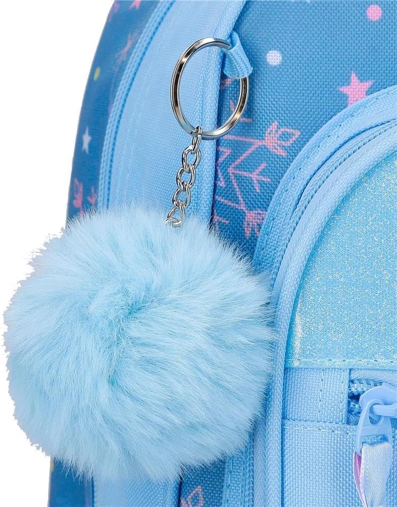 Sac à dos Disney La Reine des Neiges bleu en polyester avec pompon – Image 7