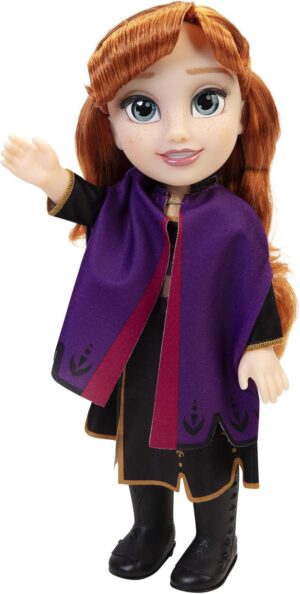 Anna Disney Princesse, poupée 38 cm en robe de voyage avec brosse