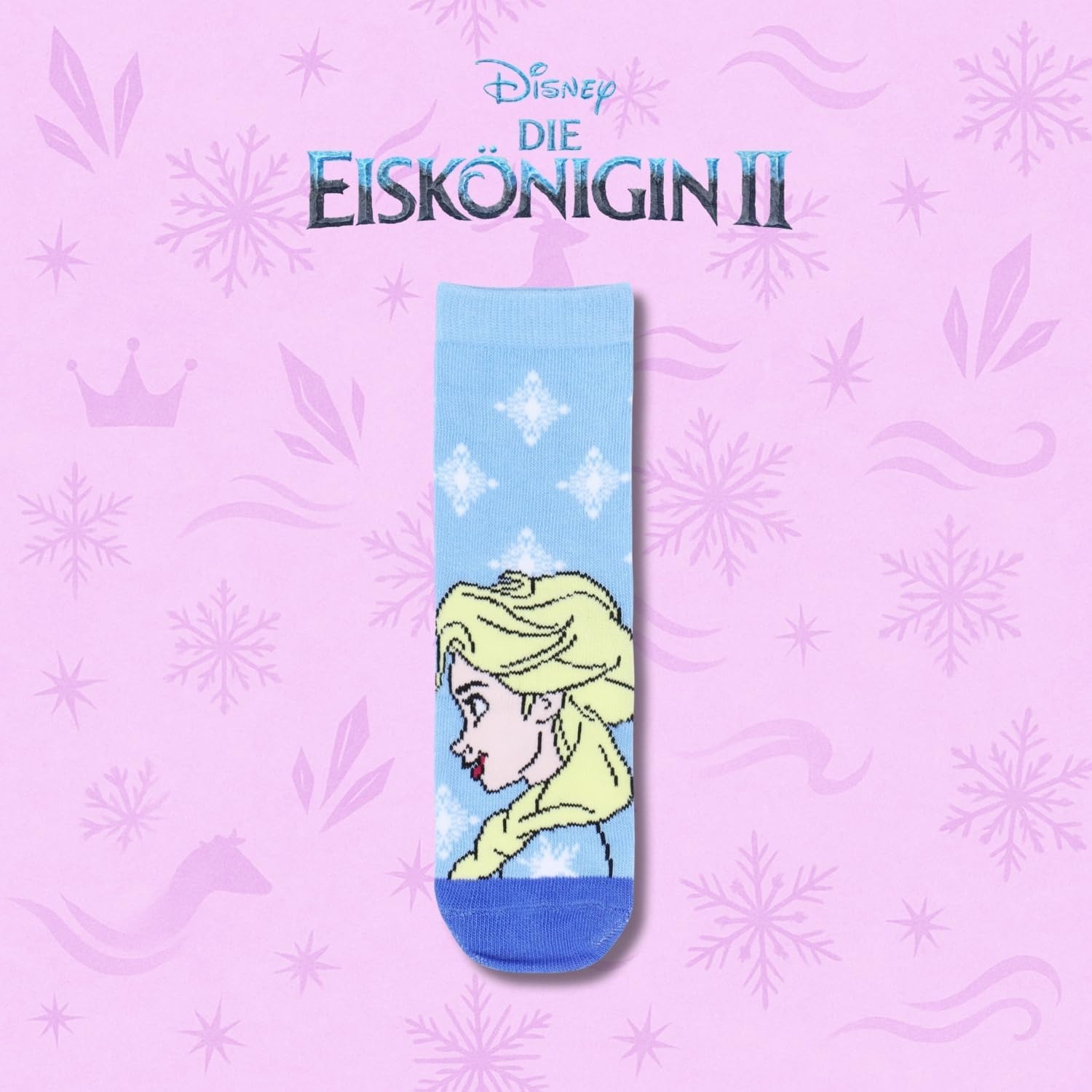 Lot de 6 paires de chaussettes Disney La Reine des Neiges Anna et Elsa pour fille – Image 4