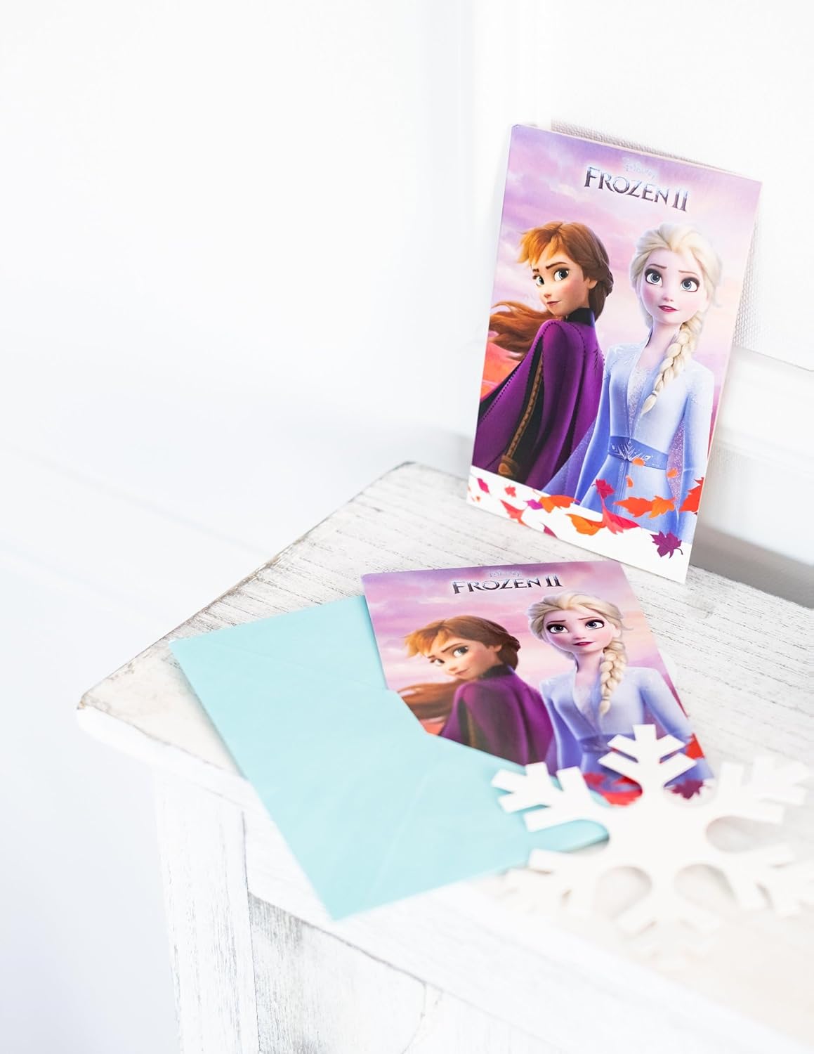 Cartes d'invitation Elsa et Anna La Reine des neiges 2 avec enveloppes, lot de 6 – Image 3